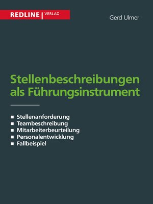 cover image of Stellenbeschreibung als Führungsinstrument